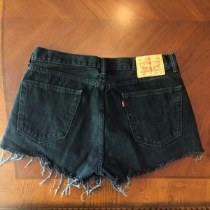 Levi’s 505 black jean cutoffs